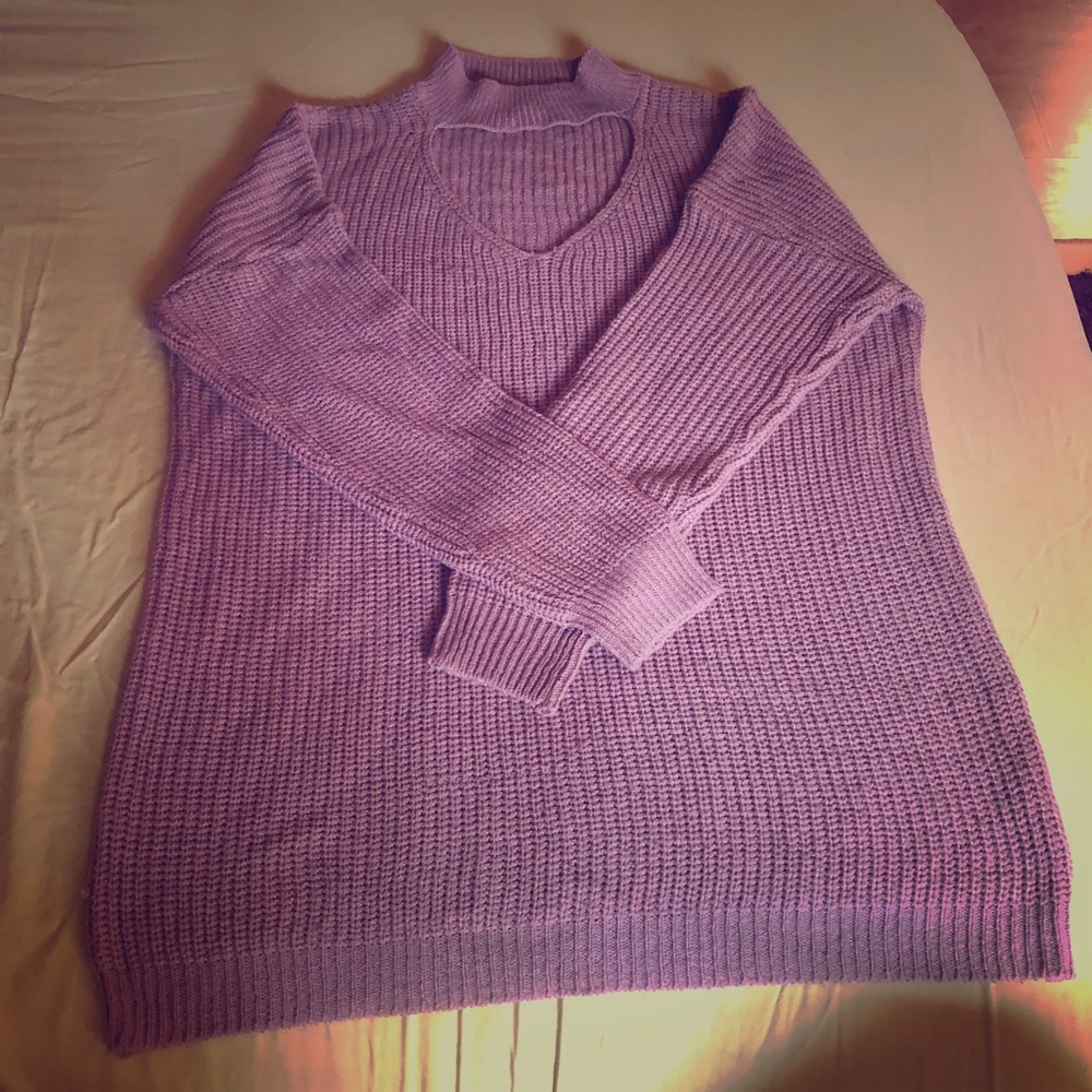 Cable Knit Chocker Neck Sweater